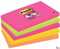 Bloczek samoprzylepny POST-IT Super Sticky (655S-N), 127x76mm, 5x90 kartek, neonowe