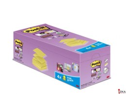 Bloczek samoprzylepny POST-IT_ Super sticky Z-Notes (R330-SSCY-VP20), 76x76mm, 16x90 kart., zółty, 4 bloczki gratis