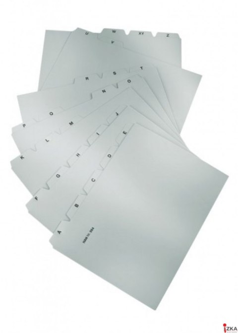 Przekładki HAN Kartei, PP, A4, do kartoteki, A-Z, 25 kart, szare HN984-13