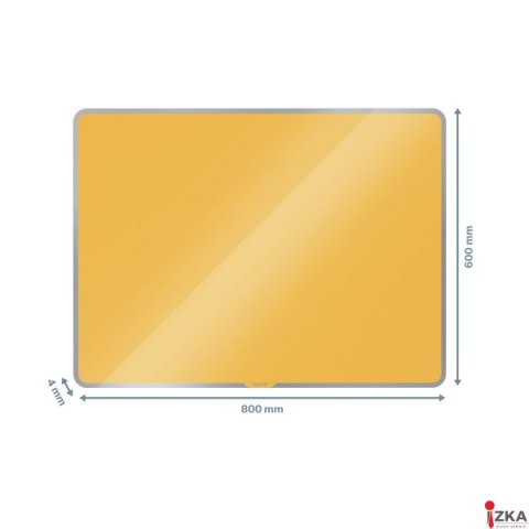 Szklana tablica magnetyczna Leitz Cosy 80x60cm, żółta, 70430019 Szklana tablica magnetyczna Leitz Cosy 80x60cm, żółta, 70430019