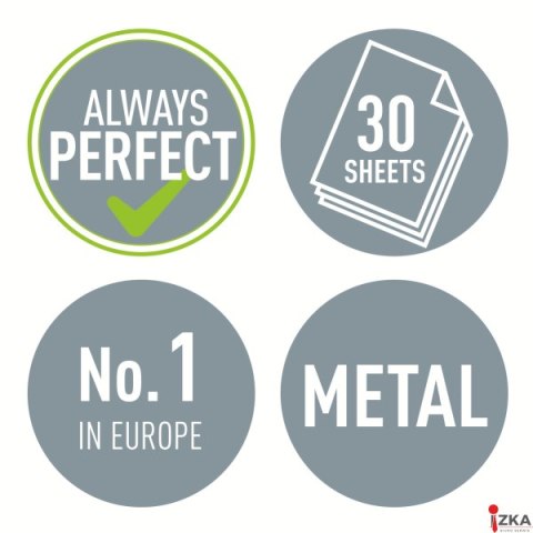 Dziurkacz duży metalowy Leitz, szary, 10 lat gwarancji, 30 kartek 50080085