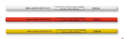 Kredka DERMATOGRAF 3263/6 biała KOH I NOOR