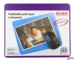 Podkładka pod mysz z kieszenią violet KPM-01-05 BIURFOL