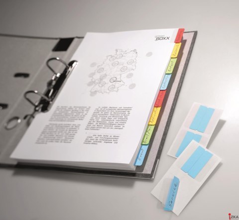 Zakładki samoprzylepne dwustronne indeksy (24szt.) szer.40mm QUICK TAB 840600 DURABLE