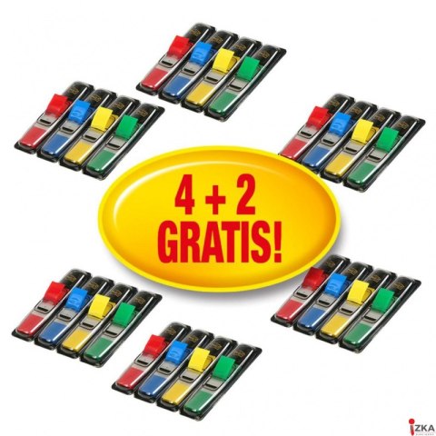 Zestaw promocyjny zakładek POST-IT (683-4), PP, 12x43mm, 4+2x35 kart., mix kolorów, 2 GRATIS 3M-FT600002966 3M-FT600002966 Zestaw promocyjny zakładek POST-IT (683-4), PP, 12x43mm, 4+2x35 kart., mix kolorów, 2 GRATIS 3M-FT600002966 3M-FT600002966