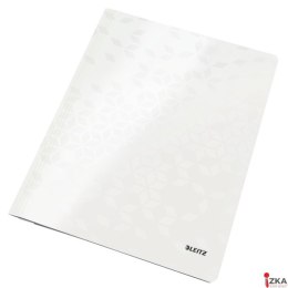 Skoroszyt kartonowy LEITZ perłowy biały WOW 30010001