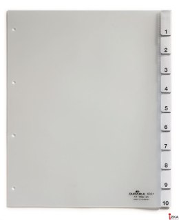 Przekładki PP A4, zgrzane wymienne indeksy, 0 -10 przezr. 683119 DURABLE