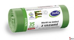 Worki do segregacji SZKŁO zielone z uszami LDPE 35l (20szt.) STELLA 032198