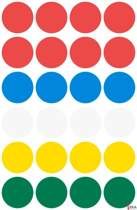 Kółka do zaznaczania mix kolorów 3089 Q18 4ark Avery Zweckform