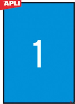 Etykiety 01600 210*297 niebie skie (20ark.) APLI