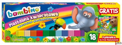 Plastelina BAMBINO 18kol.kwadrat Plastelina BAMBINO 18kol.kwadrat