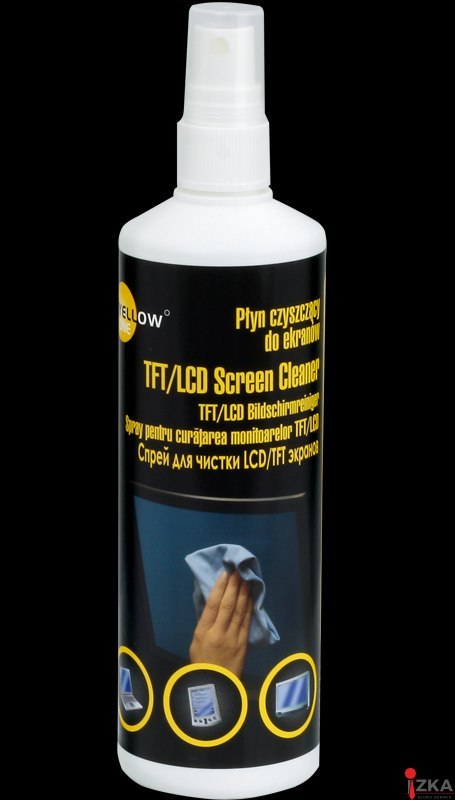 Płyn czyszczący do ekranów 250 ml, ściereczka z mikrofibry 40 x 40 cm YELLOW ONE 125-1033