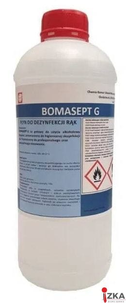 Płyn do dezynfekcji rąk 1l BOMASEPT G alkohol>70% gliceryna 5% medyczny 8%VAT