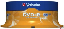Płyta DVD-R VERBATIM CAKE(25) Matt Silver 4.7GB x16 43522