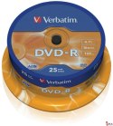 Płyta DVD-R VERBATIM CAKE(25) Matt Silver 4.7GB x16 43522