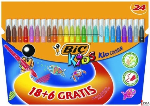 Flamastry BIC Kids Kid Couleur 24 szt 8418005 Flamastry BIC Kids Kid Couleur 24 szt 8418005