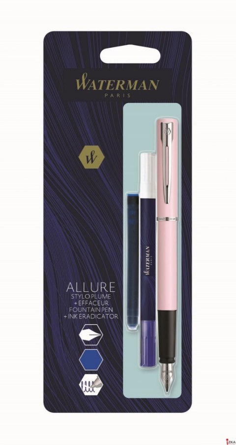 Pióro wieczne (F) + wymazywacz + długi nabój ALLURE PASTEL MIX KOLORÓW WATERMAN, 2135214, blister SALE Pióro wieczne (F) + wymazywacz + długi nabój ALLURE PASTEL MIX KOLORÓW WATERMAN, 2135214, blister SALE