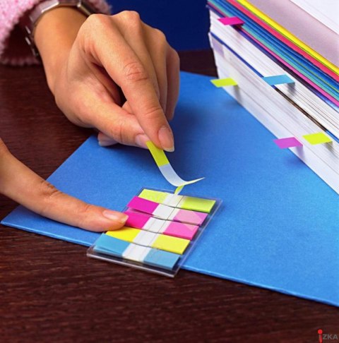 Zakładki indeksujące POST-IT_ (683-5CB), PP, 12x43mm, 5x20 kart., mix kolorów Zakładki indeksujące POST-IT_ (683-5CB), PP, 12x43mm, 5x20 kart., mix kolorów