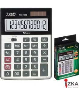 Kalkulator TOOR TR-2382, 12 pozycyjny, podwójne zasilanie 120-1432