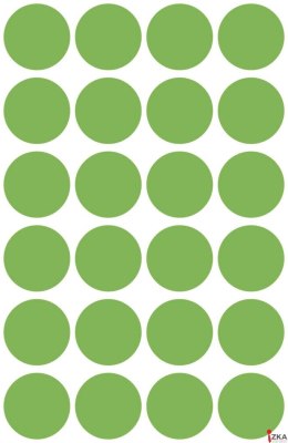 Kółka do zaznaczania śr. 18 mm, zielone neonowe etykiety papierowe, etykiety okrągłe z trwałym klejem, etykiety do oznaczenia 96