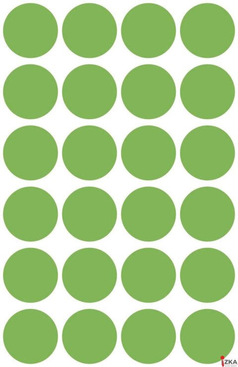 Kółka do zaznaczania śr. 18 mm, zielone neonowe etykiety papierowe, etykiety okrągłe z trwałym klejem, etykiety do oznaczenia 96