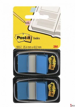 Zakładki indeksujące POST-IT_ (680-B2EU), PP, 25,4x43,2mm, 2x50 kart., niebieskie