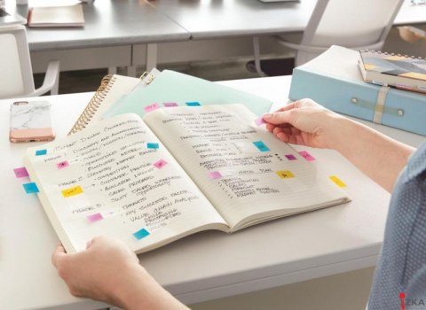 Zakładki indeksujące POST-IT_ (680-B2EU), PP, 25,4x43,2mm, 2x50 kart., niebieskie