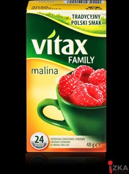 Herbata VITAX FAMILY MALINA (24 saszetek) bez zawieszki