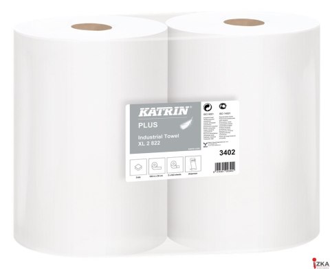 Czyściwo papierowe KATRIN PLUS XL 2, 3402, opakowanie: 3 rolki