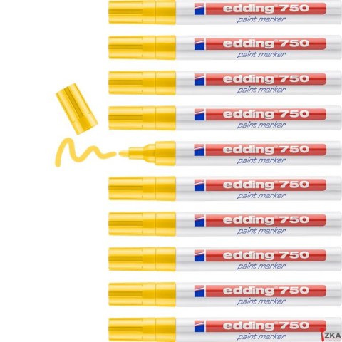 Marker lak.2-4mm 750 żółty EDDING końcówka okrągła Marker lak.2-4mm 750 żółty EDDING końcówka okrągła