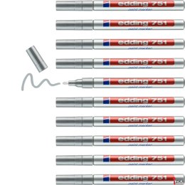 Marker lakierowy 1-2mm 751 srebrny EDDING końcowka okrągła