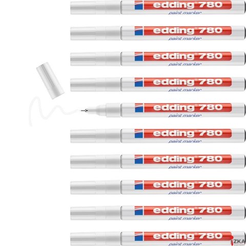 Marker olej.780 0.8 biały EDDING końcówka okrągła