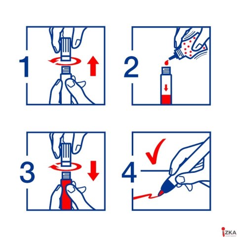 Tusz do markerów permanentnych 100 ml czerwony Edding T100/001/CZ