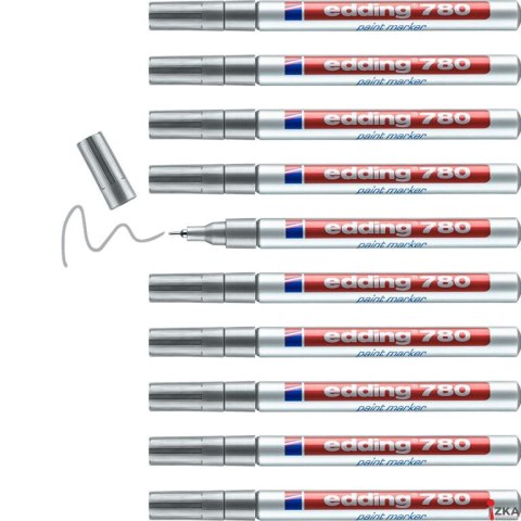 Marker olej.780 0.8mm srebr.EDIN EDDING końcówka okrągła