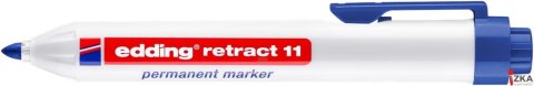 Marker permanentny automatyczny okrągła końcówka 1,5-3 mm niebieski Edding retract11/003/N