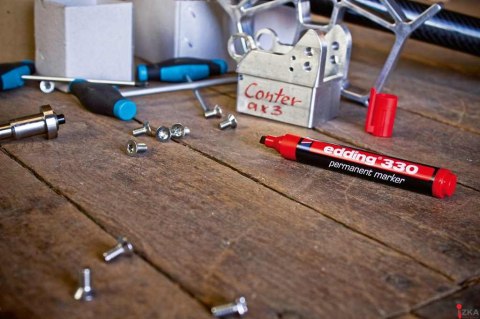 Marker EDDING permanentny ścięta końcówka 1-5mm brązowy 330/007/br ed