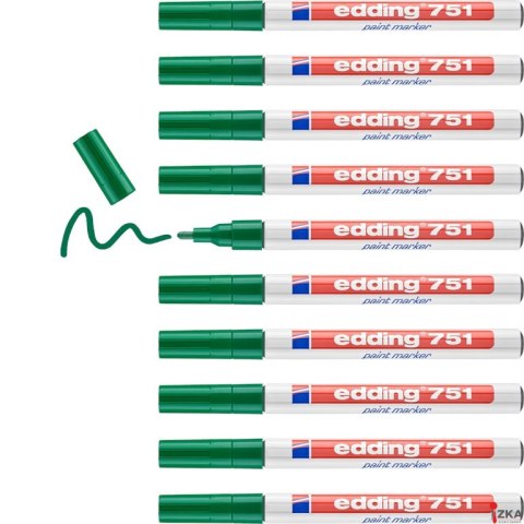 Marker lakierowy 1-2mm 751 zielony EDDING końcówka okrągła Marker lakierowy 1-2mm 751 zielony EDDING końcówka okrągła