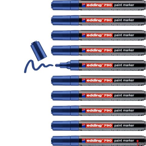Marker lakierowy okrągła końcówka 2-3 mm niebieski Edding 790/003/N Marker lakierowy okrągła końcówka 2-3 mm niebieski Edding 790/003/N