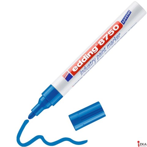 Marker lakierowy przemysłowy okrągła końcówka 2-4 mm niebieski Edding 8750/003/N