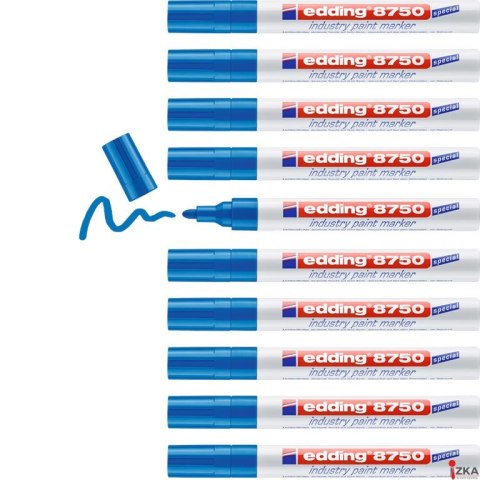 Marker lakierowy przemysłowy okrągła końcówka 2-4 mm niebieski Edding 8750/003/N