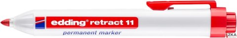 Marker permanentny automatyczny okrągła końcówka 1,5-3 mm czerwony Edding retract11/002/CZ