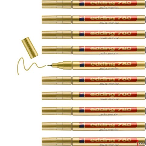 Marker olej.780 0.8 złoty EDIN EDDING okrągła końcówka