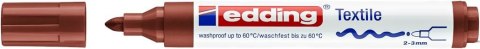 Marker do tkanin okrągła końcówka 3 mm brązowy Edding 4500/007/BR