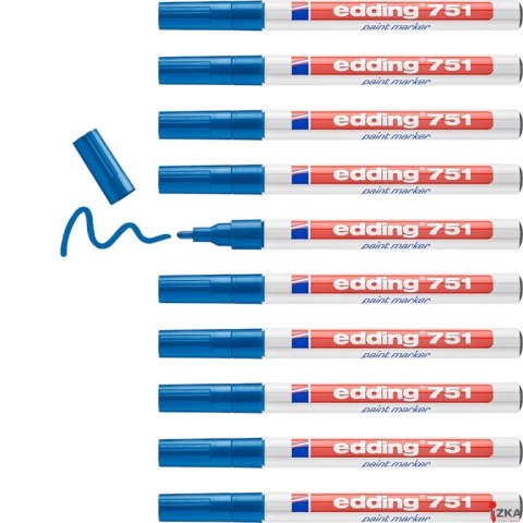 Marker lakierowy 1-2mm 751 niebieski EDDING końcowka okrągła