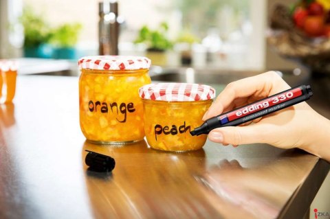 Markery EDDING permanentne 4 kol. ścięta końcówka 1-5mm 330/4s ed