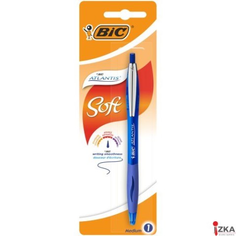 Długopis BIC Atlantis Soft niebieski Blister 1szt, 8031246
