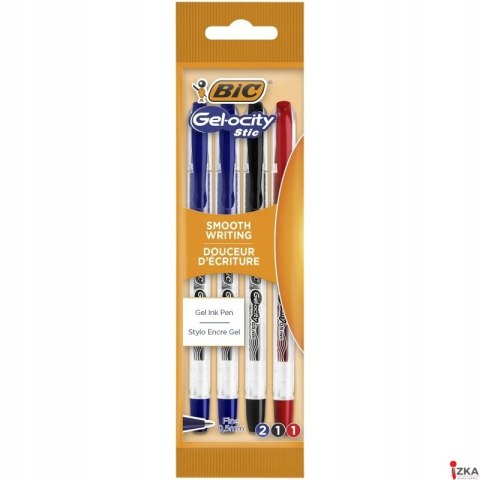 Długopis żelowy BIC Gel-ocity Stic 0.5mm czerwony, 951764