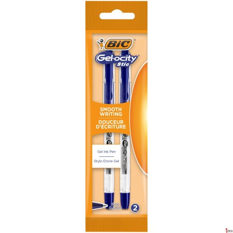 Długopis żelowy BIC Gel-ocity Stic 0.5mm niebieski, blister 2szt, 989707 Długopis żelowy BIC Gel-ocity Stic 0.5mm niebieski, blister 2szt, 989707