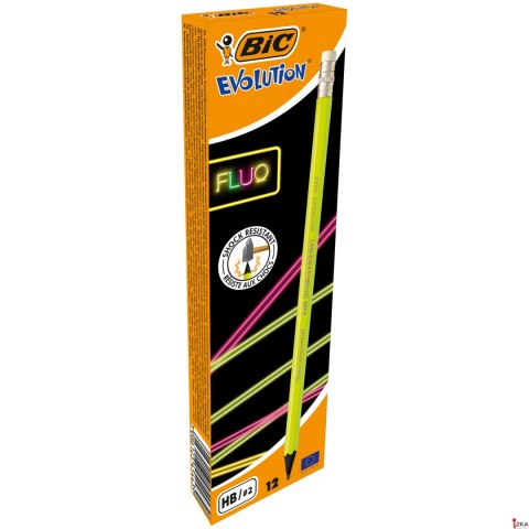 Ołówek z gumką BIC Evolution Fluo 655 HB 942882