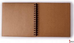 Album na spirali, 20x20cm, 30 ark, brązowe eco, 180g/m2, Happy Color HA 7631 2020-NE30